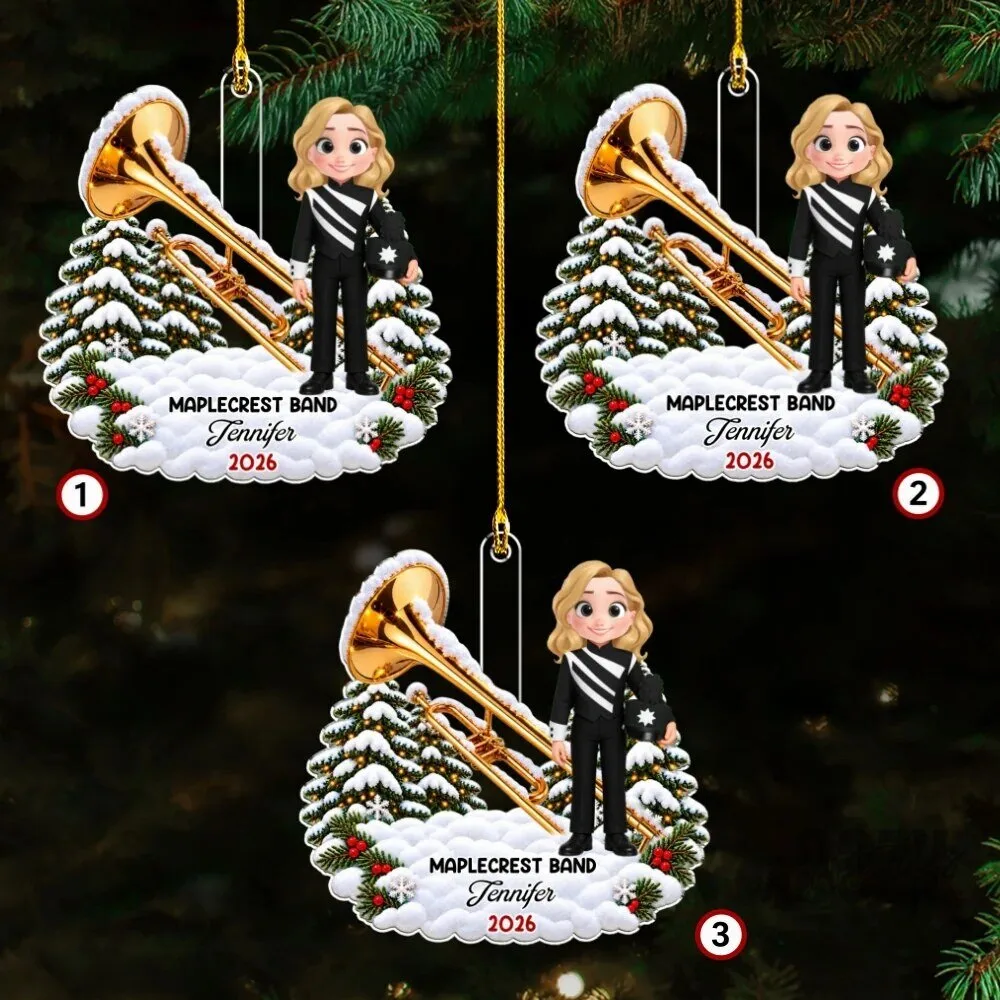Personalized Marching Band Christmas Tree Ornament Custom Name Year 20 Personalized Marching Band Christmas Tree Ornament Custom Name Year