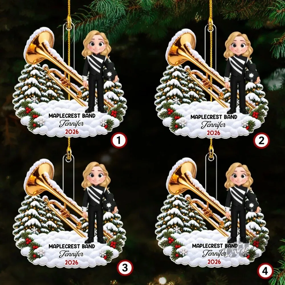 Personalized Marching Band Christmas Tree Ornament Custom Name Year 21 Personalized Marching Band Christmas Tree Ornament Custom Name Year