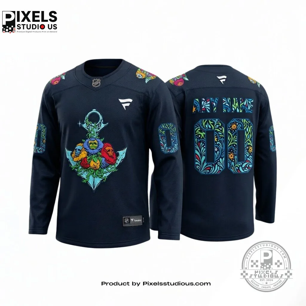 "Shop Seattle Kraken Jersey & LeBron Backpack for Heritage Night" 8 Seattle Kraken Hispanic Heritage Night Hockey Jersey