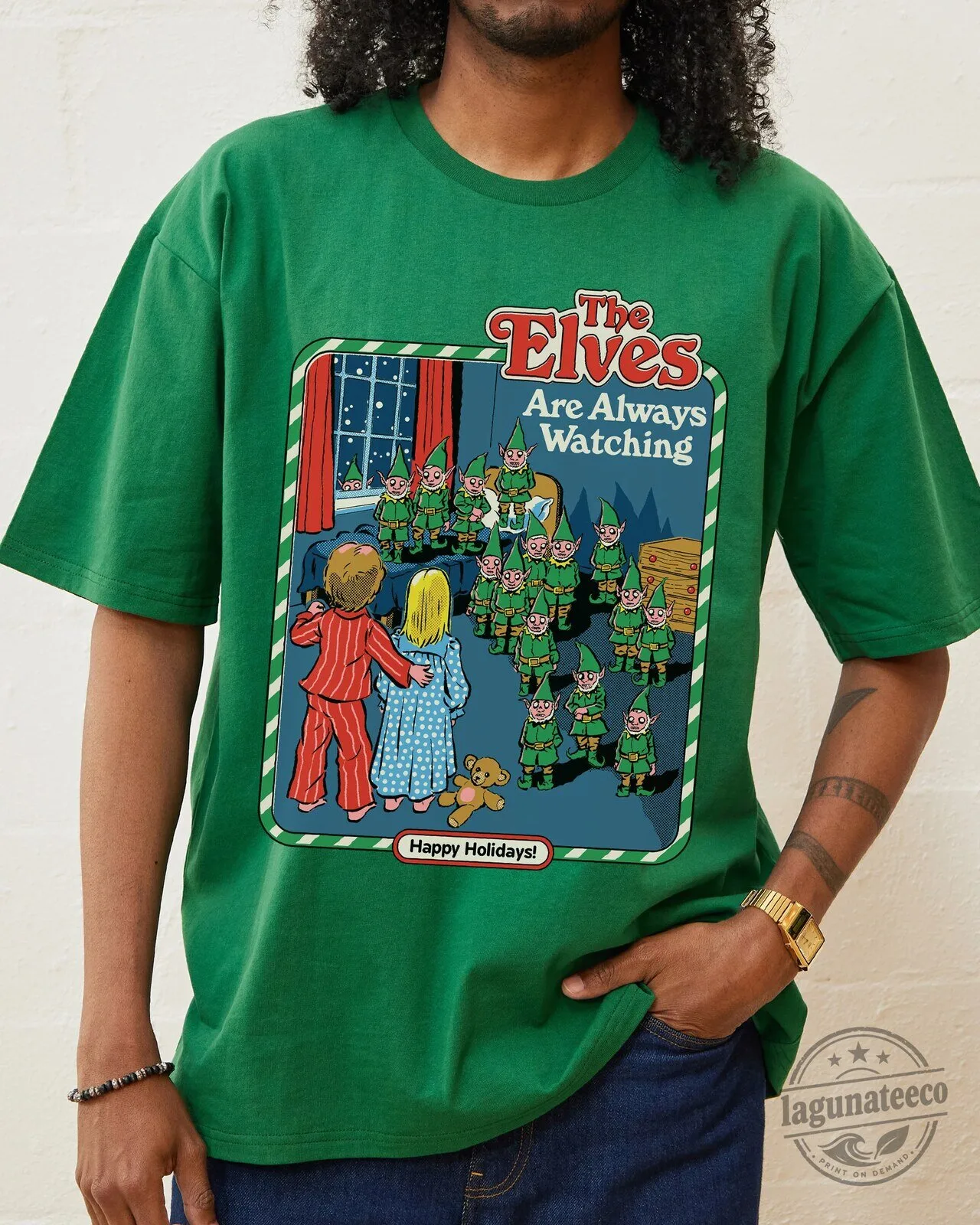 The Elves Are Always Watching Funny Christmas Holiday T-Shirt 5 The Elves Are Always Watching Funny Christmas Holiday T-Shirt