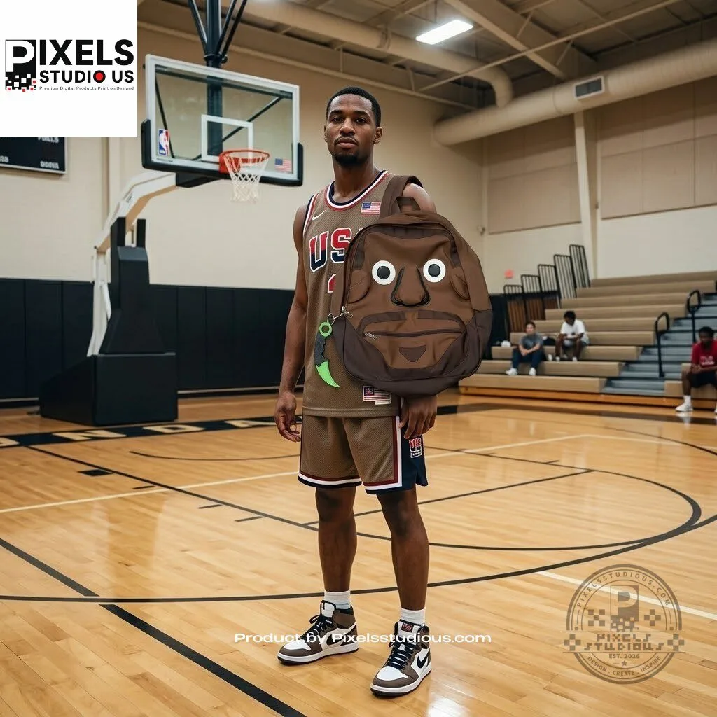 LeBron Backpack Bronny 8 LeBron Backpack Bronny 3D shirt or sports jersey with all-over print design