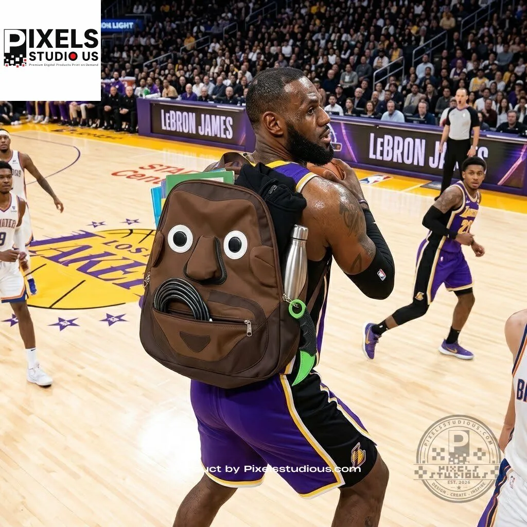 LeBron Backpack Bronny 9 LeBron Backpack Bronny 3D shirt or sports jersey with all-over print design