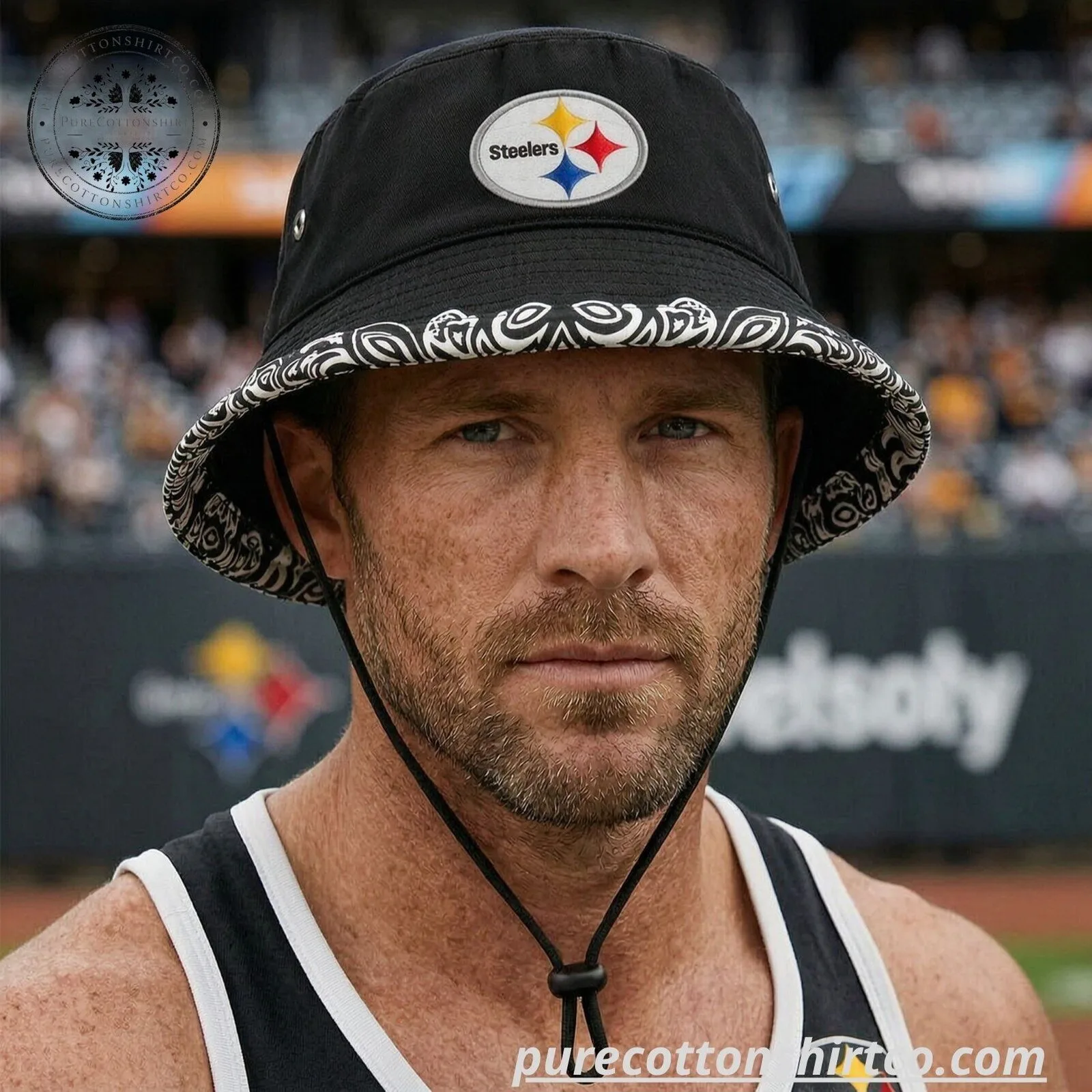 Snoop Dogg Pittsburgh Steelers Bandana Brim Bucket Hat 6 Snoop Dogg Pittsburgh Steelers Bandana Brim Bucket Hat