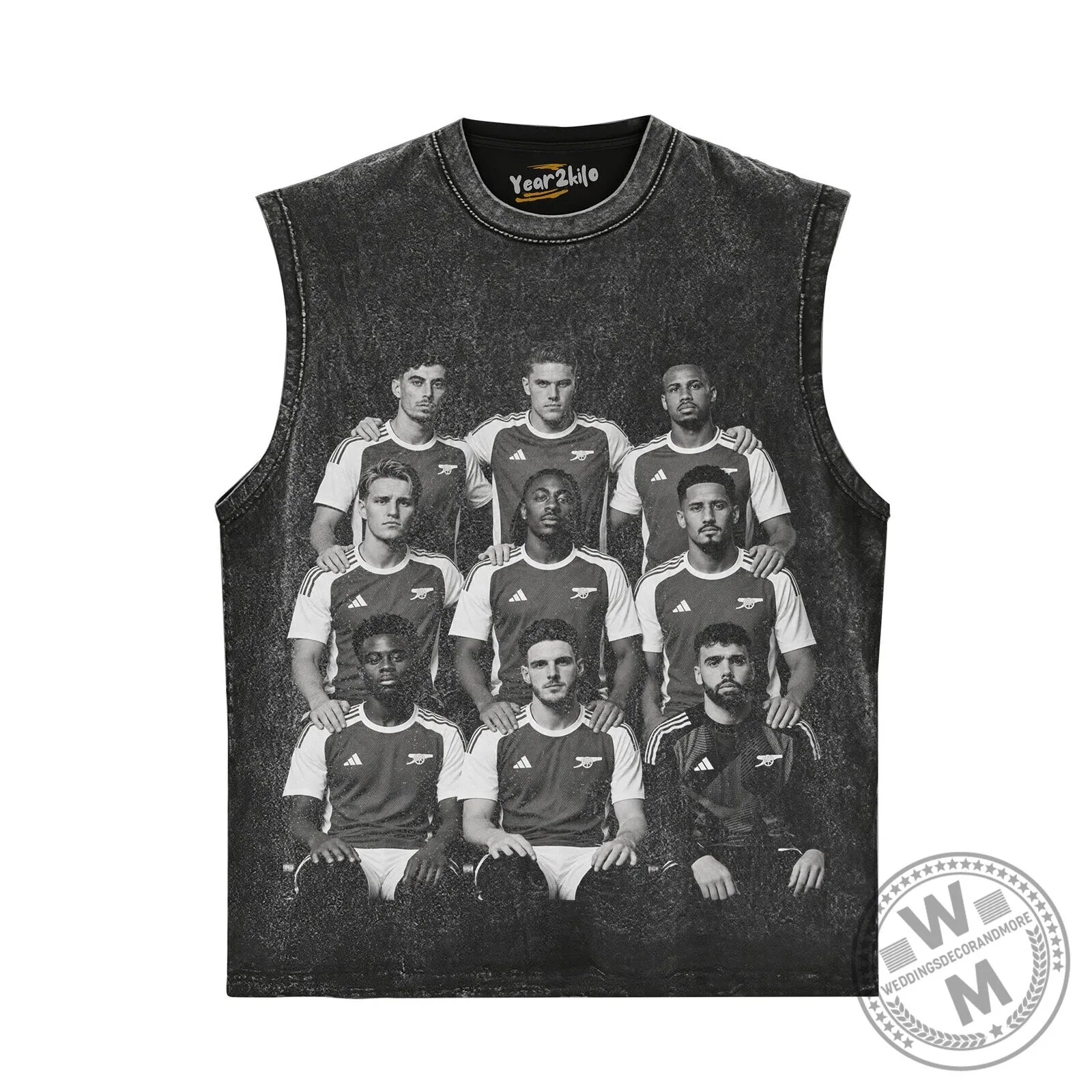 Arsenal Football Club Team Photo Black Short Sleeve T-Shirt 7 Arsenal Football Club Team Photo Black Short Sleeve T-Shirt