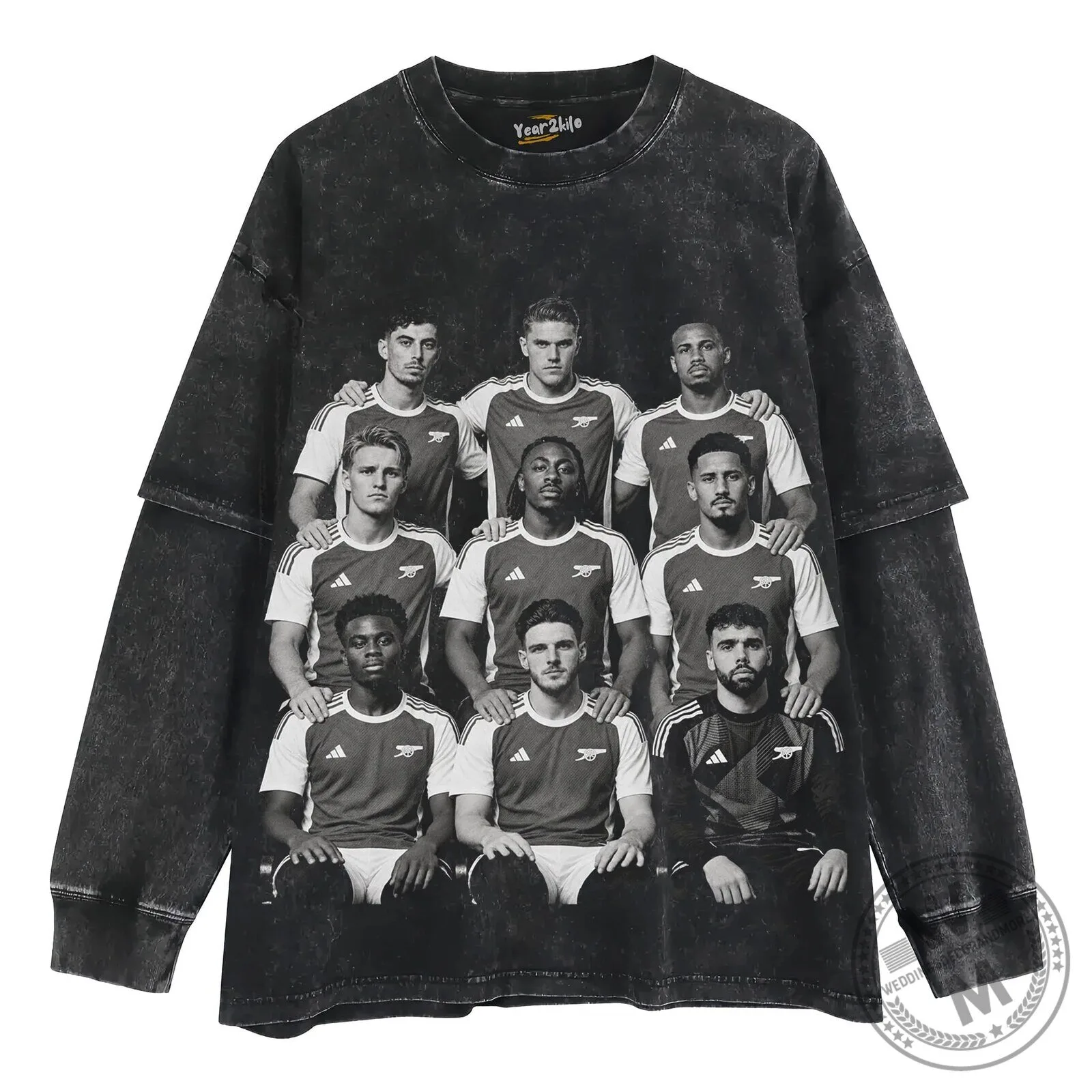 Arsenal Football Club Team Photo Black Short Sleeve T-Shirt 8 Arsenal Football Club Team Photo Black Short Sleeve T-Shirt