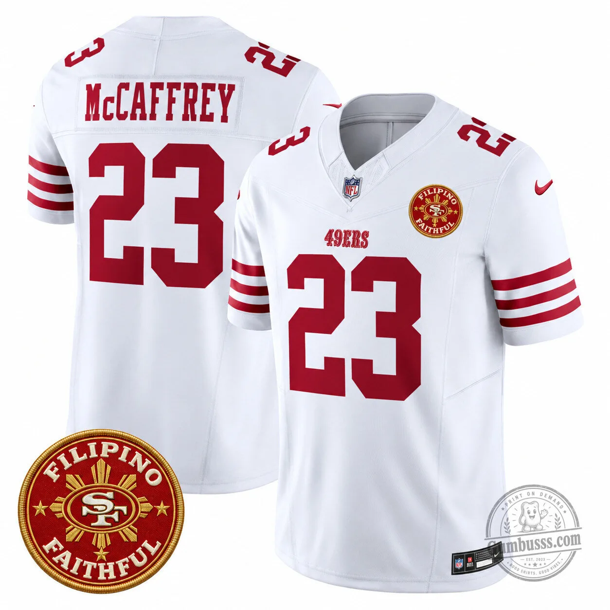San Francisco 49ers White Football Jersey featuring Brock Purdy for Filipino Faithful Heritage 13 San Francisco 49ers White Football Jersey featuring Brock Purdy for Filipino Faithful Heritage