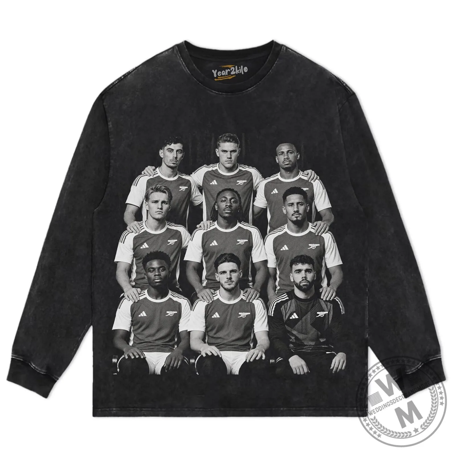 Arsenal Football Club Team Photo Black Short Sleeve T-Shirt 10 Arsenal Football Club Team Photo Black Short Sleeve T-Shirt