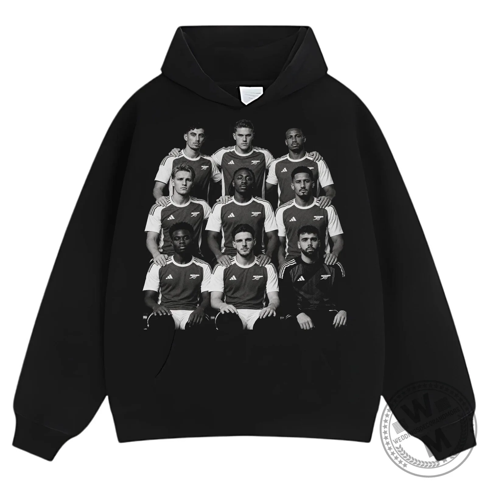 Arsenal Football Club Team Photo Black Short Sleeve T-Shirt 11 Arsenal Football Club Team Photo Black Short Sleeve T-Shirt