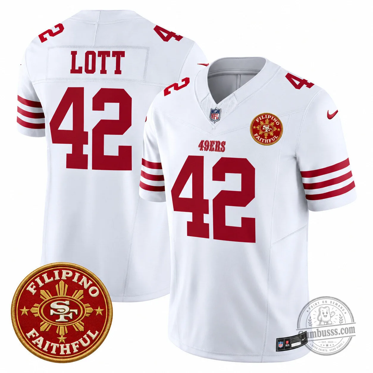 San Francisco 49ers White Football Jersey featuring Brock Purdy for Filipino Faithful Heritage 20 San Francisco 49ers White Football Jersey featuring Brock Purdy for Filipino Faithful Heritage