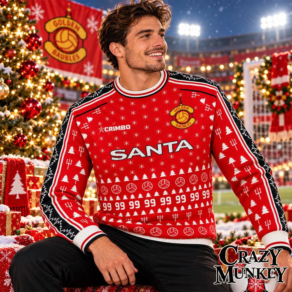 Manchester United Treble 99 Santa Christmas Football Sweater | Apparel