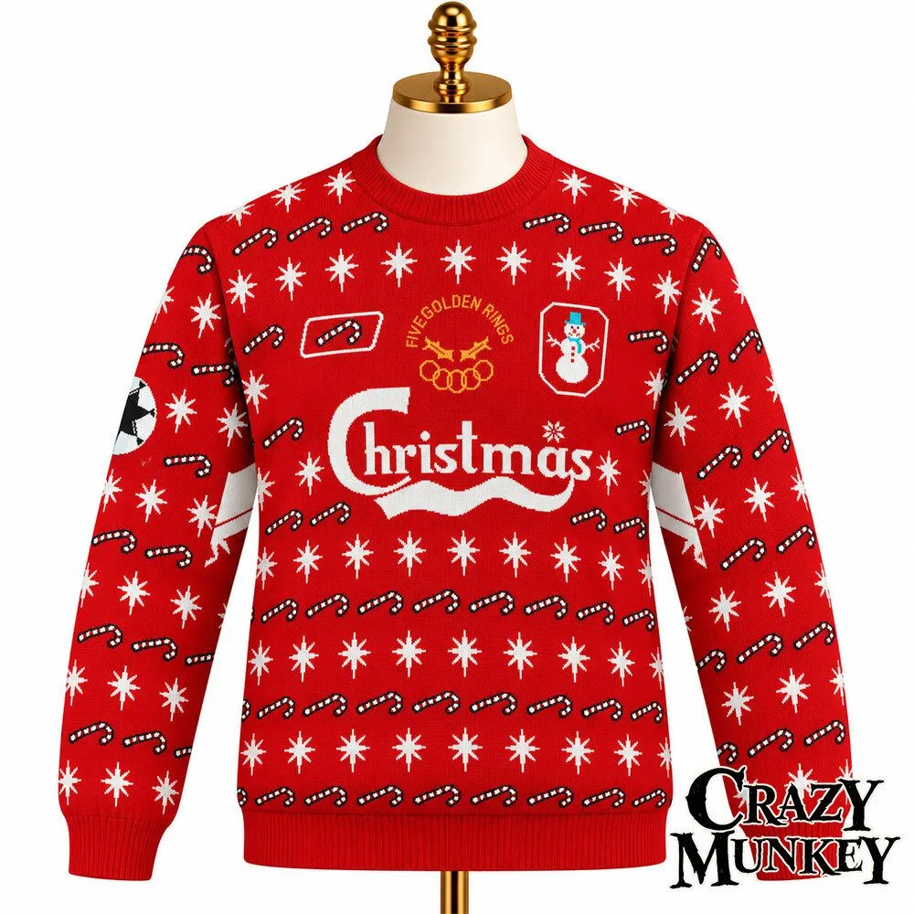 Liverpool Gerrard 8 Five Gold Rings Christmas Sweater | Apparel 4 Liverpool Gerrard 8 Five Gold Rings Christmas Sweater | Apparel