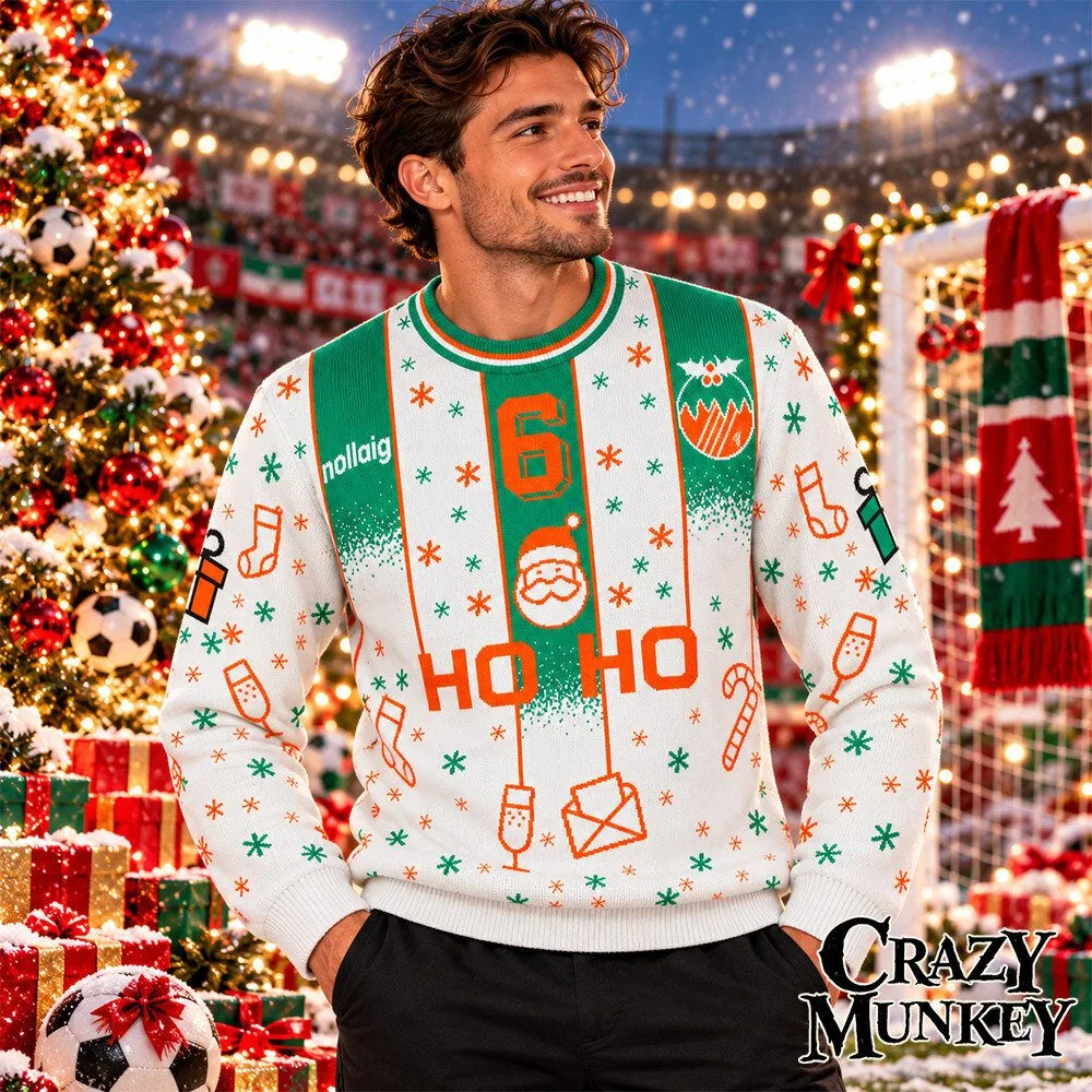 Manchester United Keane 6 Nollaig Ho Ho Christmas Sweater | Apparel