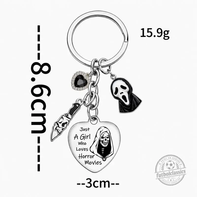 Horror Movies Scream Ghostface Knife Charm Keychain for Women 10 Horror Movies Scream Ghostface Knife Charm Keychain for Women