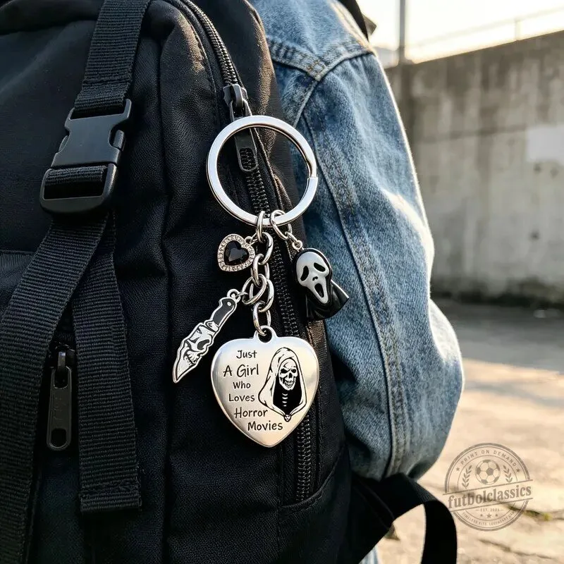 Horror Movies Scream Ghostface Knife Charm Keychain for Women 13 Horror Movies Scream Ghostface Knife Charm Keychain for Women