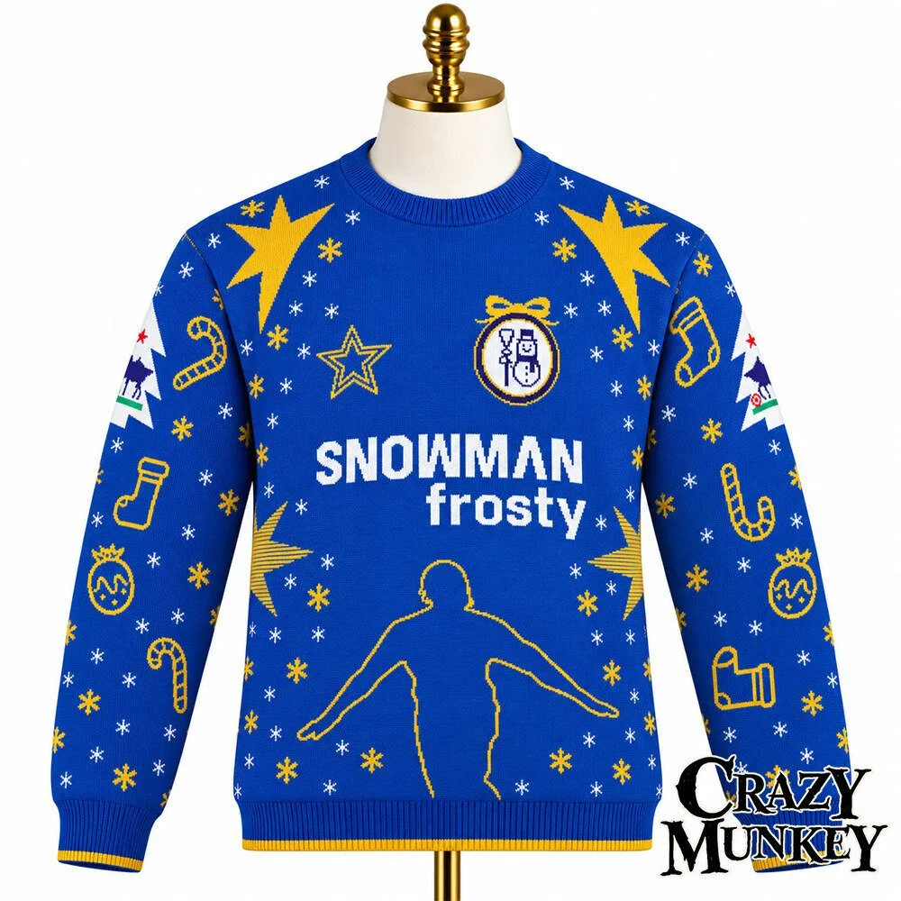 Chelsea Drogba 15 Snowman Frosty Christmas Football Sweater | Apparel 4 Chelsea Drogba 15 Snowman Frosty Christmas Football Sweater | Apparel
