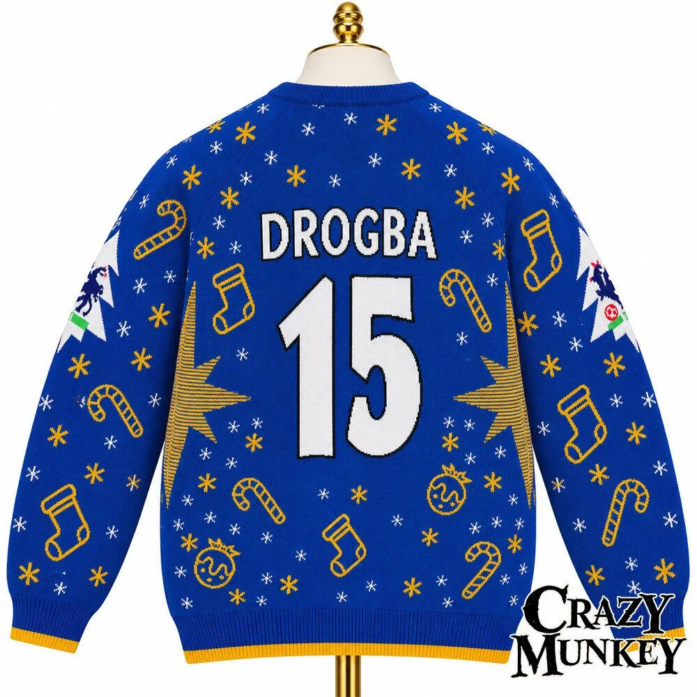 Chelsea Drogba 15 Snowman Frosty Christmas Football Sweater | Apparel 5 Chelsea Drogba 15 Snowman Frosty Christmas Football Sweater | Apparel