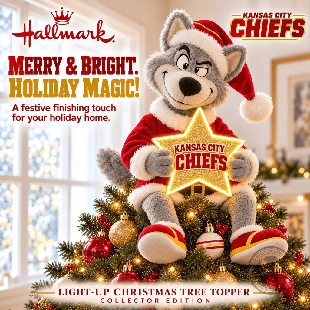 Kansas City Chiefs Light-Up Christmas Tree Topper Kansas City Chiefs Light-Up Christmas Tree Topper