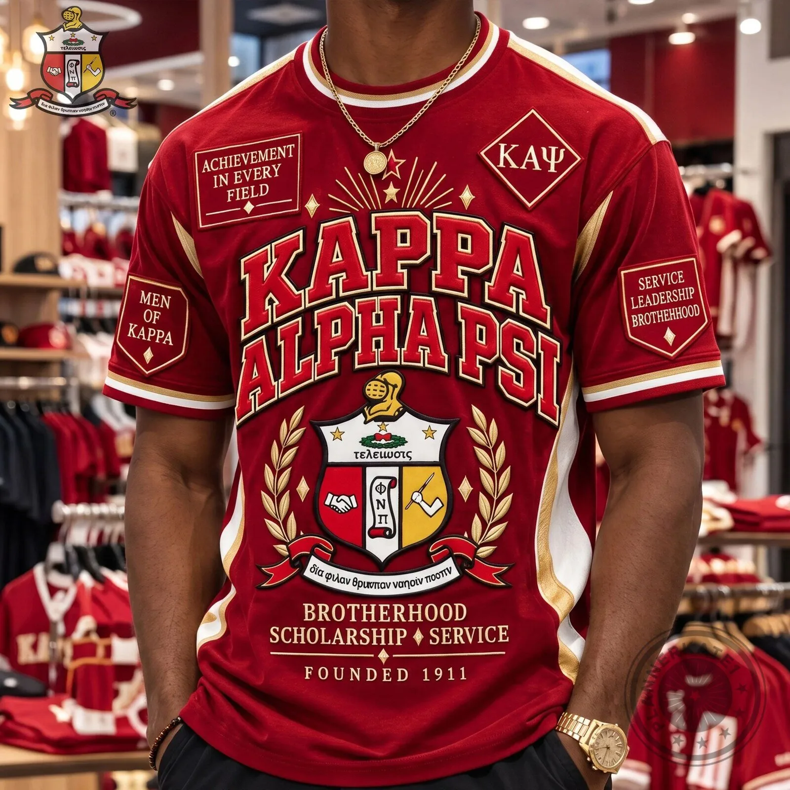 Kappa Alpha Psi Fraternity Brotherhood Scholarship Service Red T-Shirt 5 Kappa Alpha Psi Fraternity Brotherhood Scholarship Service Red T-Shirt