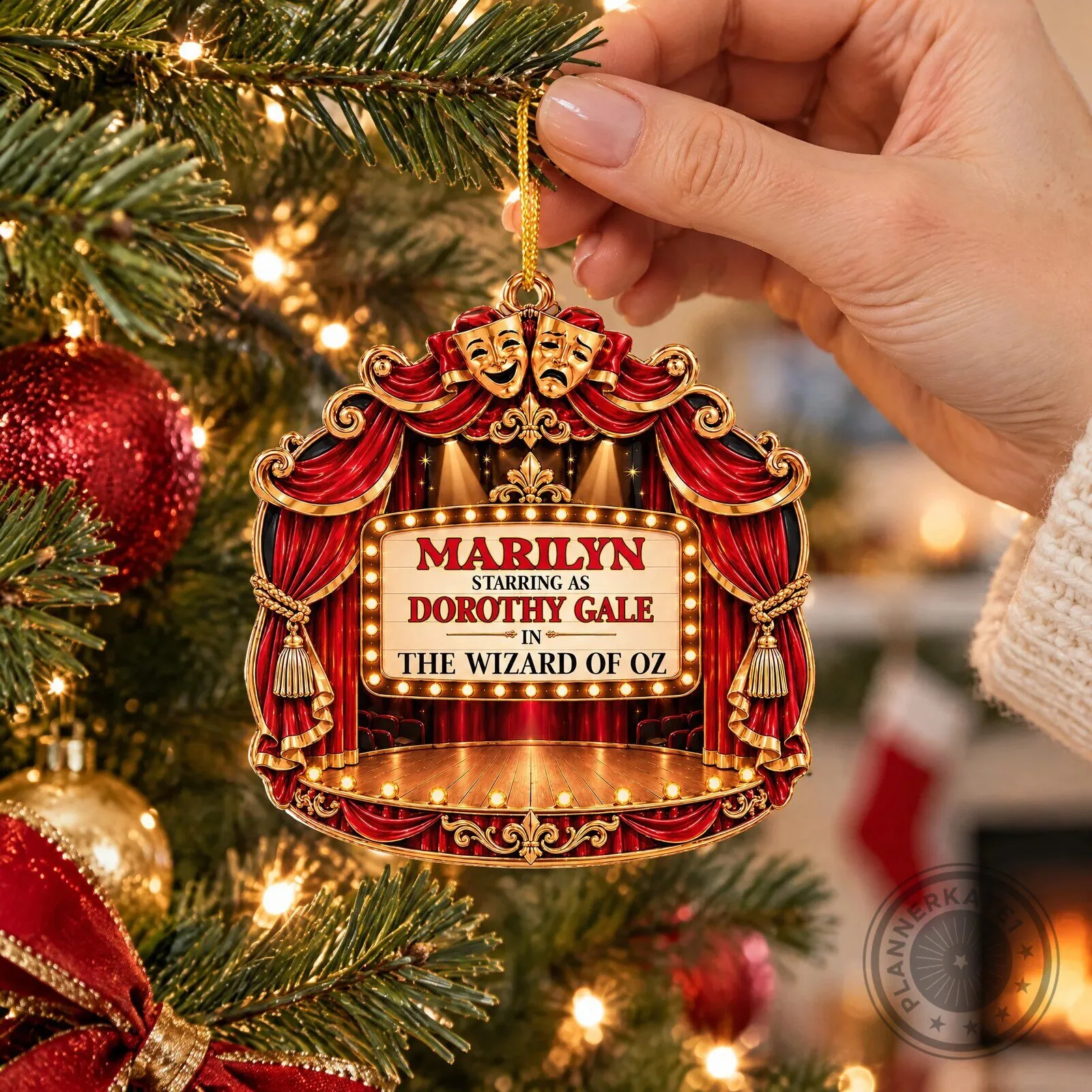 The Wizard of Oz Personalized Theater Marquee Christmas Tree Ornament 9 The Wizard of Oz Personalized Theater Marquee Christmas Tree Ornament