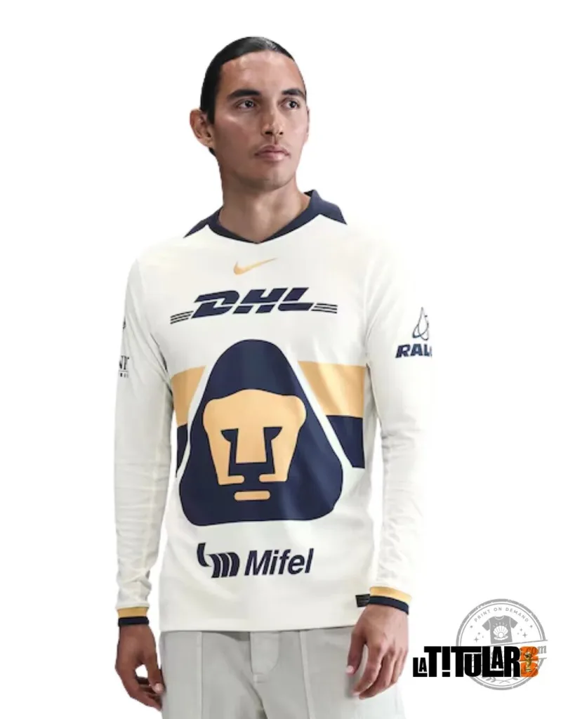 Pumas UNAM Long Sleeve Home Soccer Jersey 2025 2026 Men's