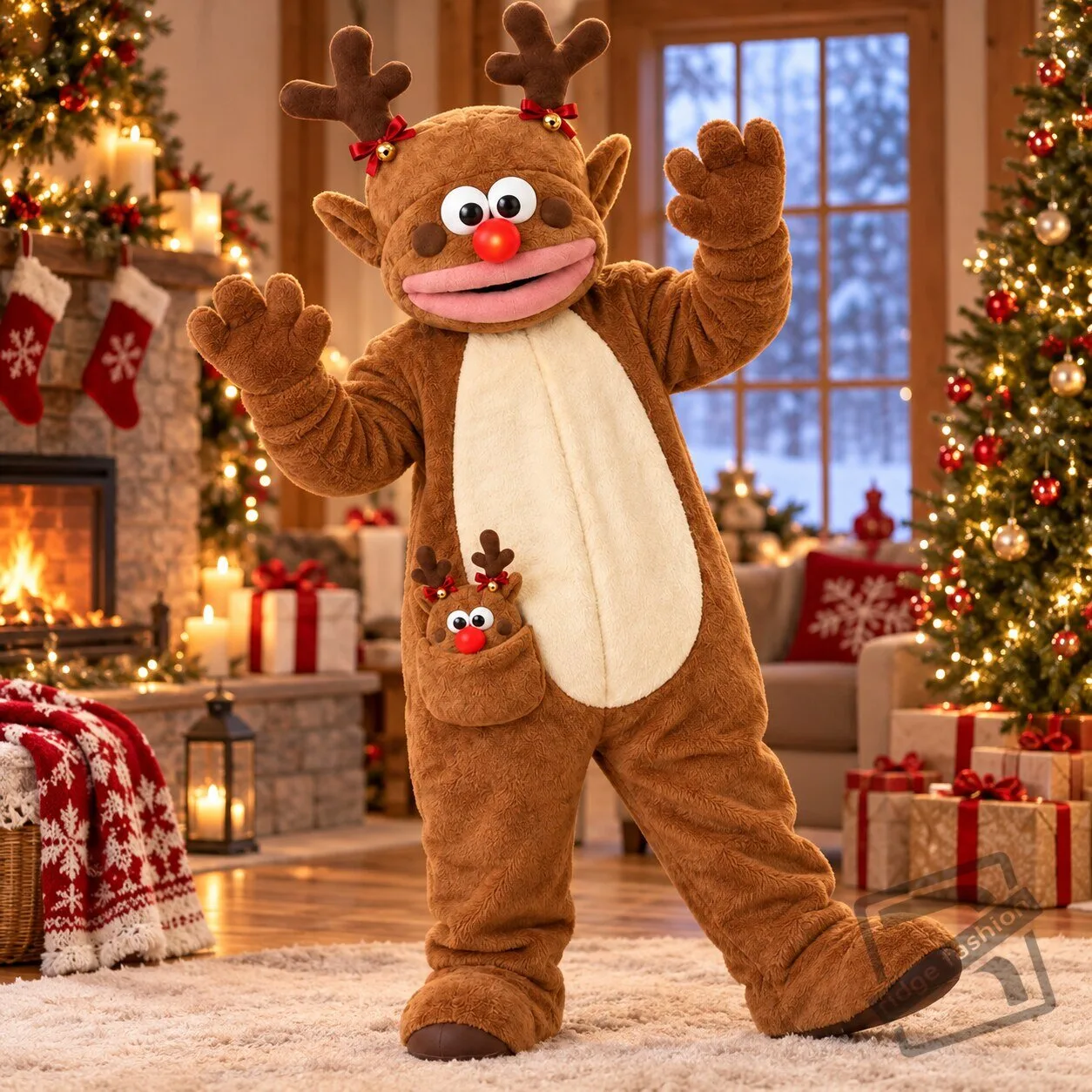 Funny Reindeer Snowman Elf Santa Plush Onesie Jumpsuits 6 Funny Reindeer Snowman Elf Santa Plush Onesie Jumpsuits product view