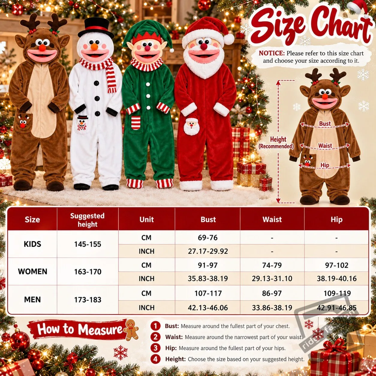 Funny Reindeer Snowman Elf Santa Plush Onesie Jumpsuits 7 Funny Reindeer Snowman Elf Santa Plush Onesie Jumpsuits product view