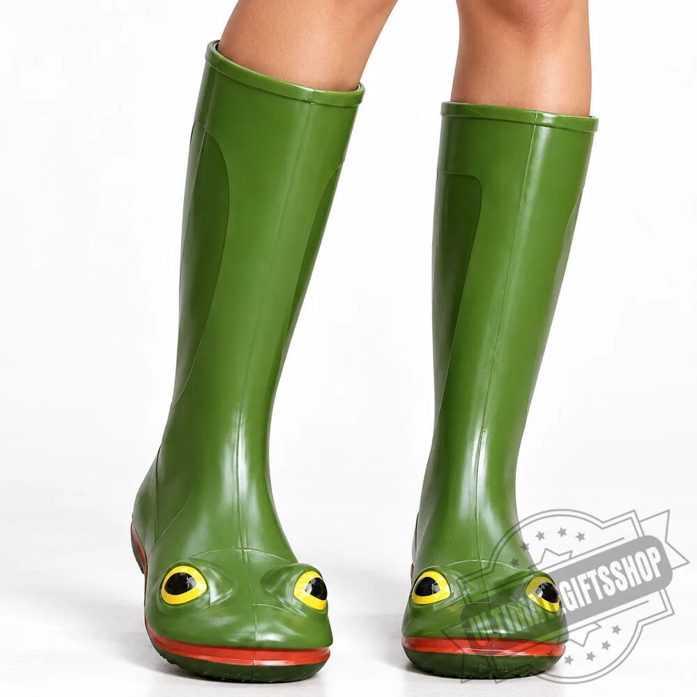 Green Frog Rain Boots 5 Green Frog Rain Boots