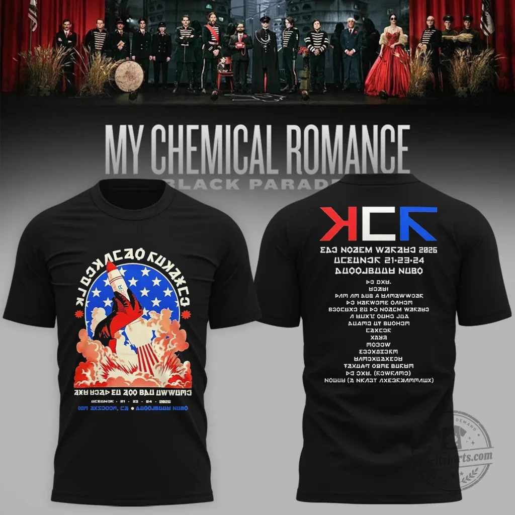 Black Parade T-Shirt for My Chemical Romance Concert in Los Angeles 2026 Black Parade T-Shirt for My Chemical Romance Concert in Los Angeles 2026