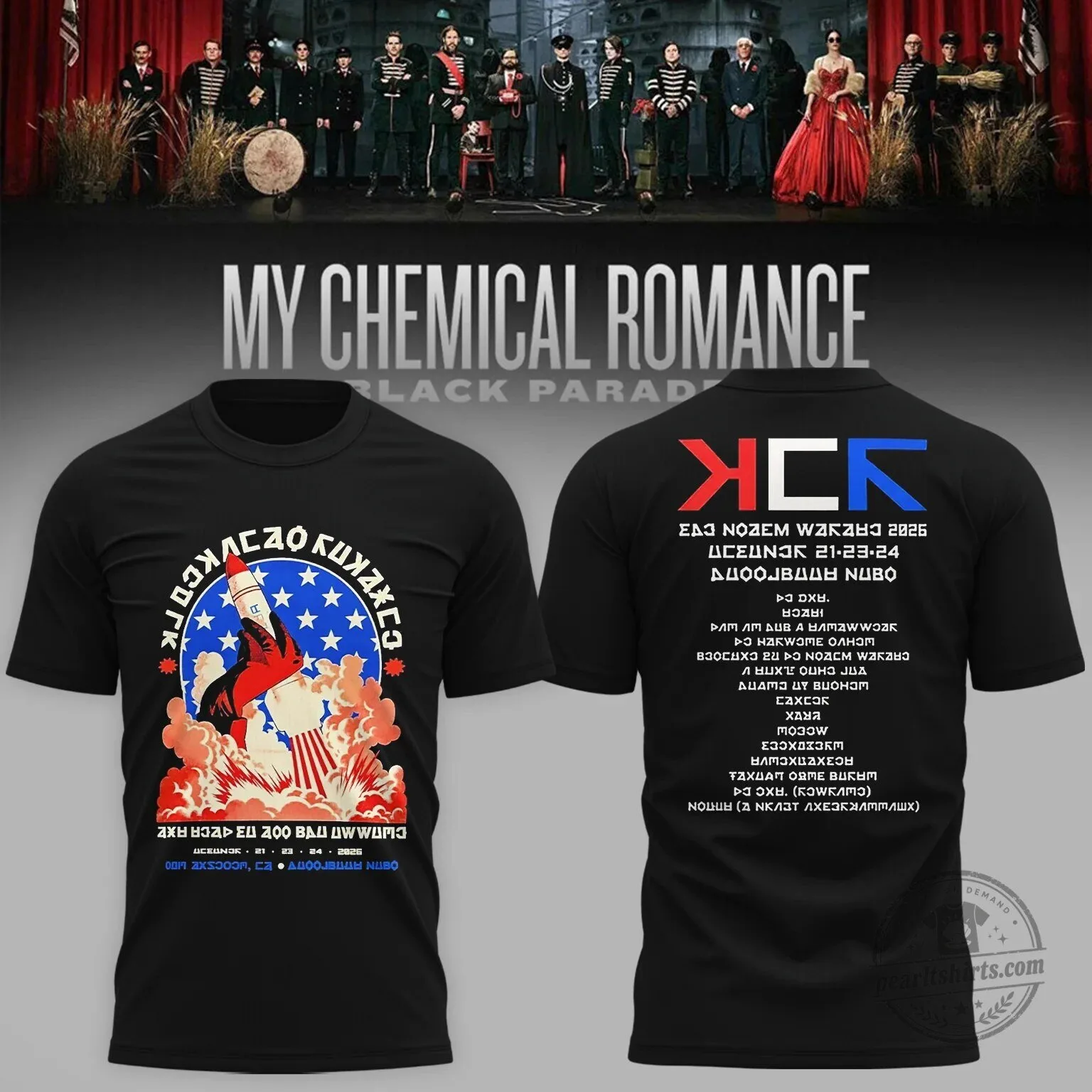 Black Parade T-Shirt for My Chemical Romance Concert in Los Angeles 2026