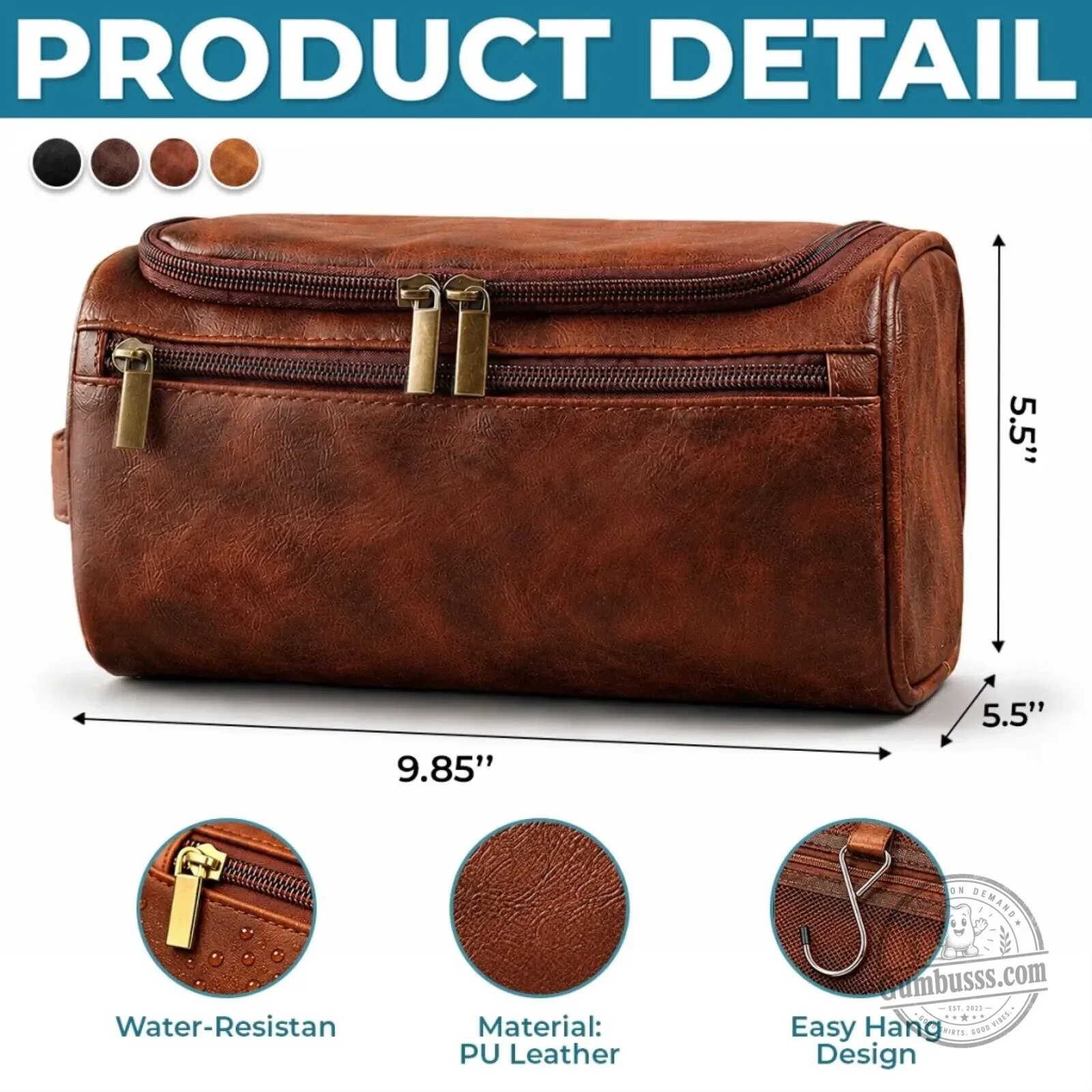Personalized Monogram Michael Toiletry Bag for Men, Custom Leather Dopp Kit 7 Personalized Monogram Michael Toiletry Bag for Men, Custom Leather Dopp Kit