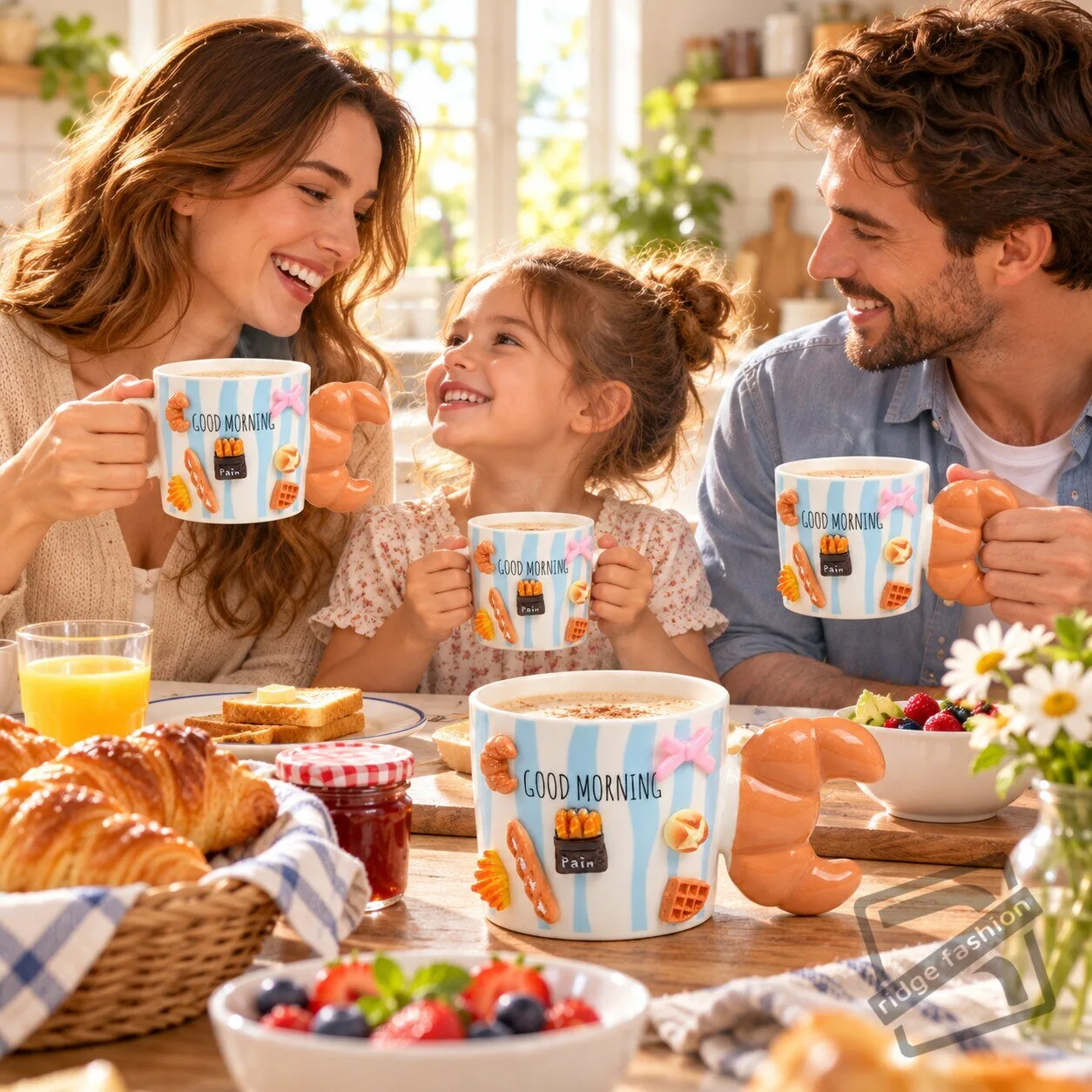 Good Morning Croissant Ceramic Mug Good Morning Croissant Ceramic Coffee Mug – image 3 of 4