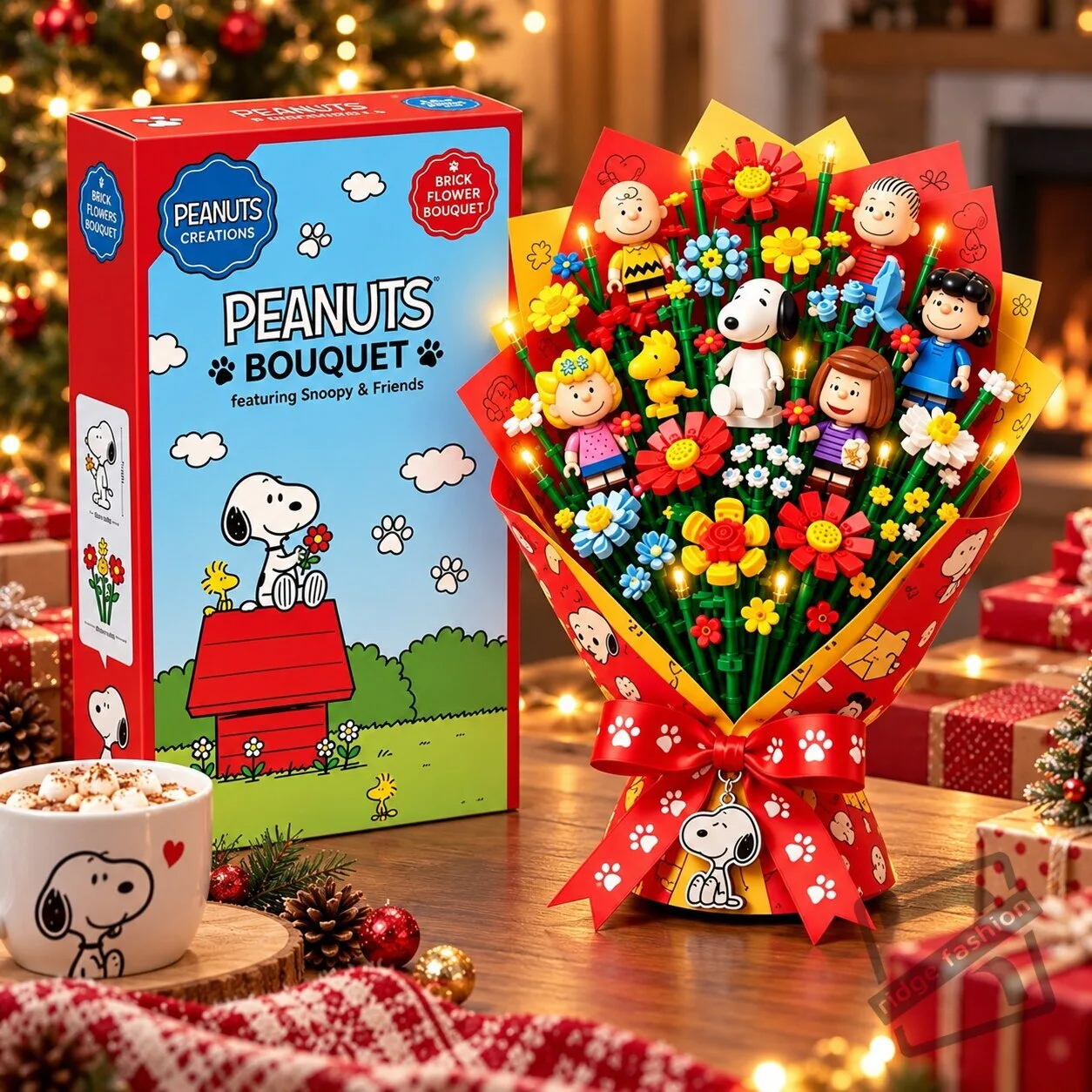 Peanuts Snoopy Brick Flower Bouquet Set Snoopy Brick Flower Bouquet Building Set - Peanuts Theme – image 2 of 3