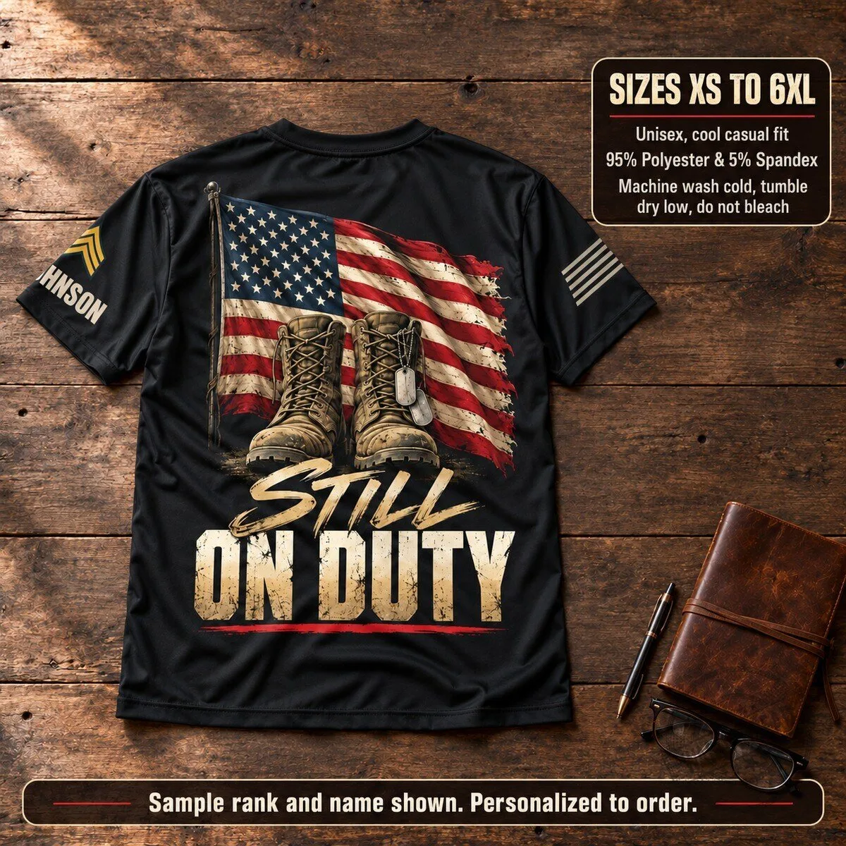 Still On Duty Personalized Vintage Military Veteran Army Pride T-Shirt 12 Still On Duty Personalized Vintage Military Veteran Army Pride T-Shirt