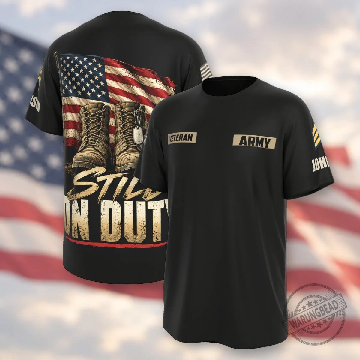 Still On Duty Personalized Vintage Military Veteran Army Pride T-Shirt 13 Still On Duty Personalized Vintage Military Veteran Army Pride T-Shirt