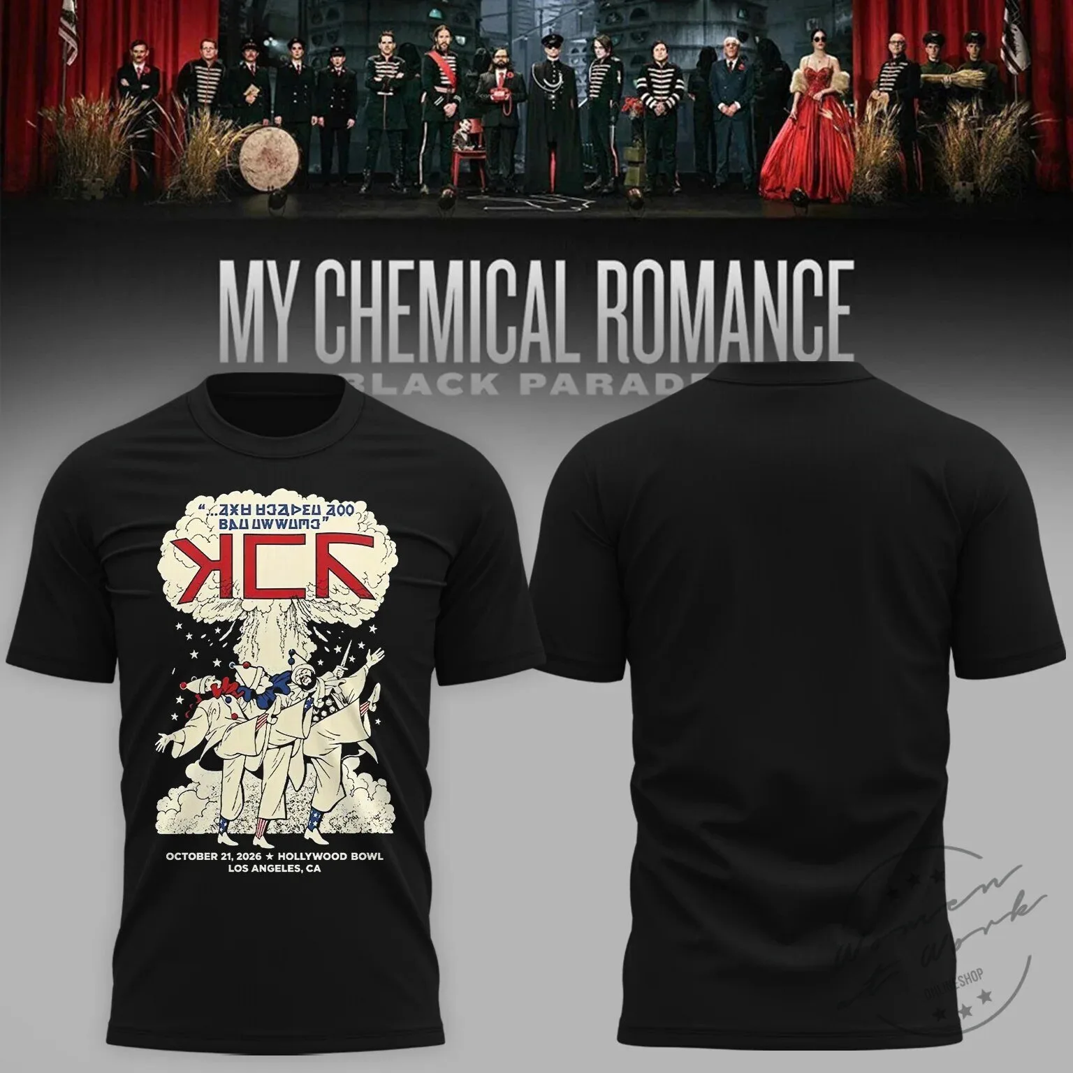 2026 Concert T-Shirt for My Chemical Romance at Hollywood Bowl, Los Angeles