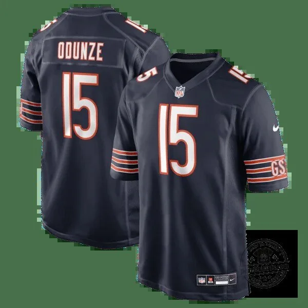 Rome Odunze Chicago Bears Navy Blue Football Jersey