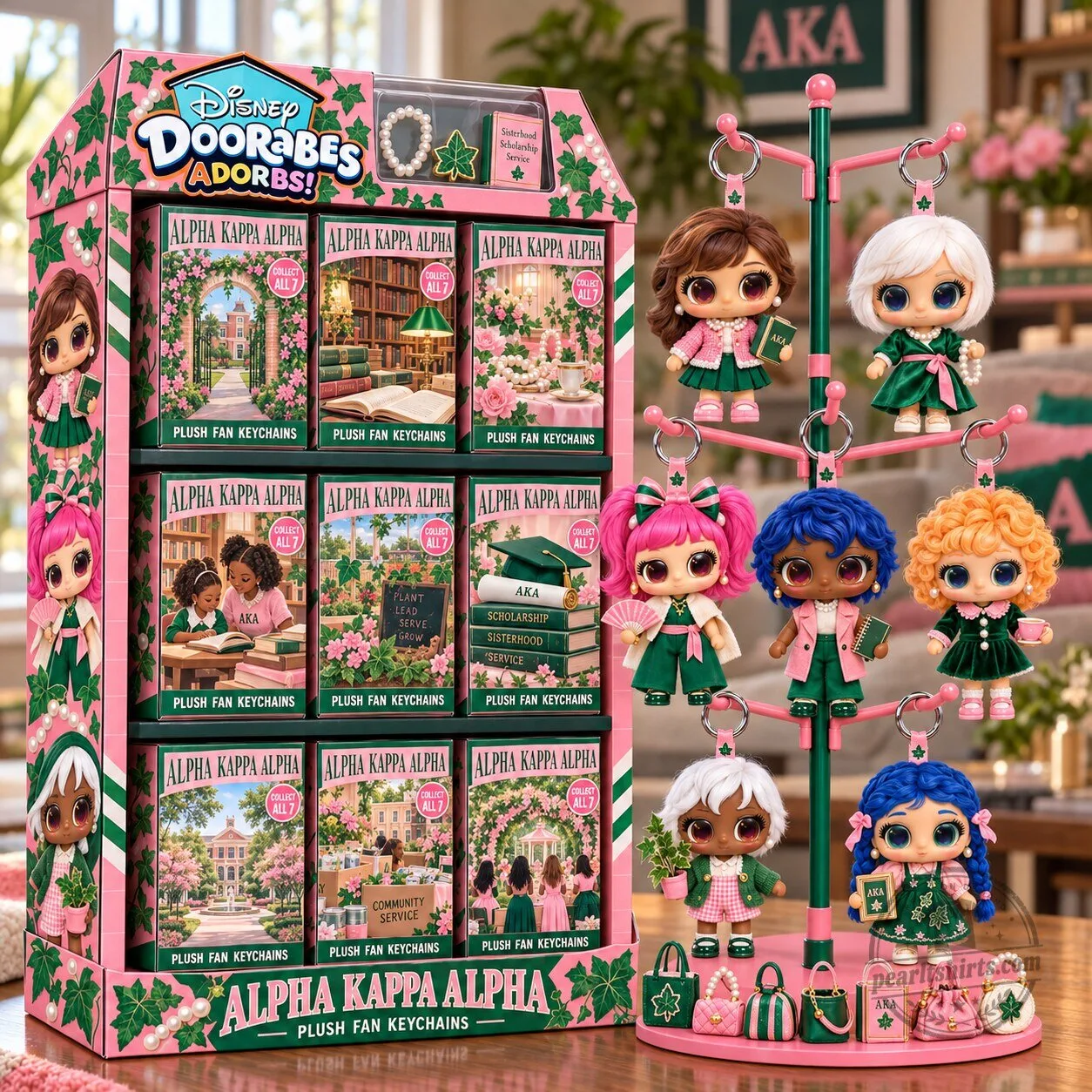 Alpha Kappa Alpha Disney Adorables Plush Fan Keychain Collection