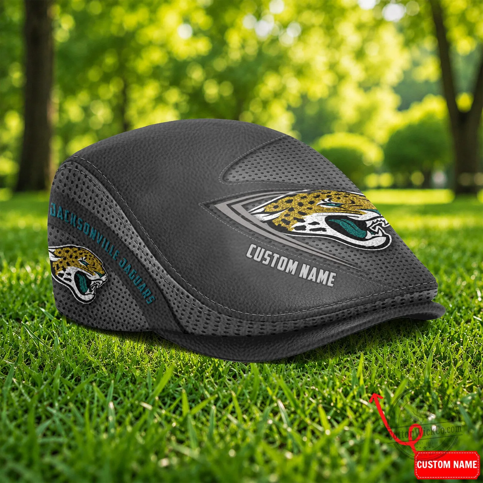 Jacksonville Jaguars NFL Flat Cap, Custom Name Golf Beret Hat 5 Jacksonville Jaguars NFL Flat Cap, Custom Name Golf Beret Hat