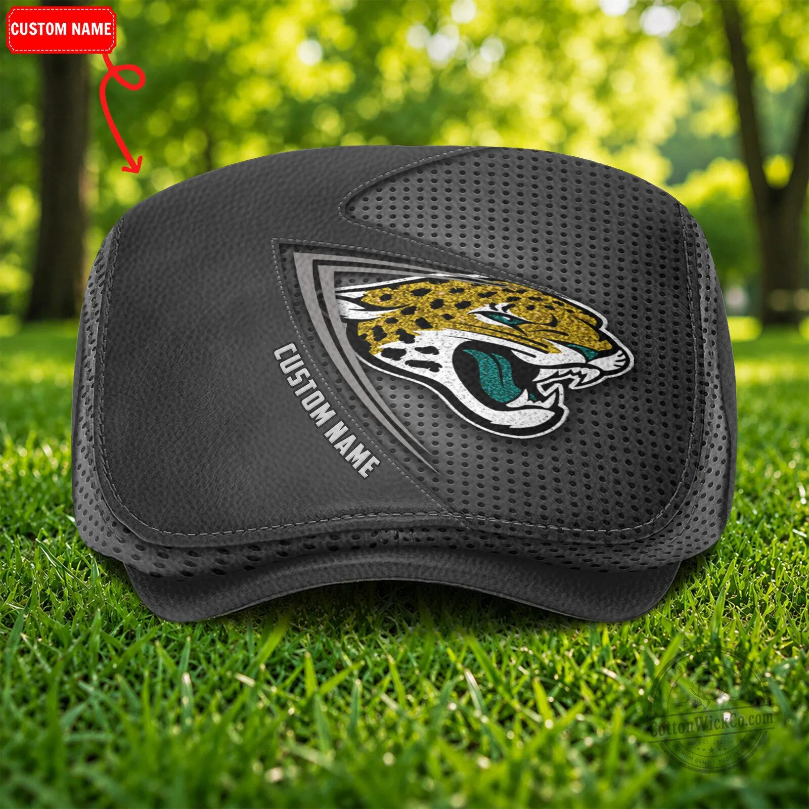 Jacksonville Jaguars NFL Flat Cap, Custom Name Golf Beret Hat 6 Jacksonville Jaguars NFL Flat Cap, Custom Name Golf Beret Hat