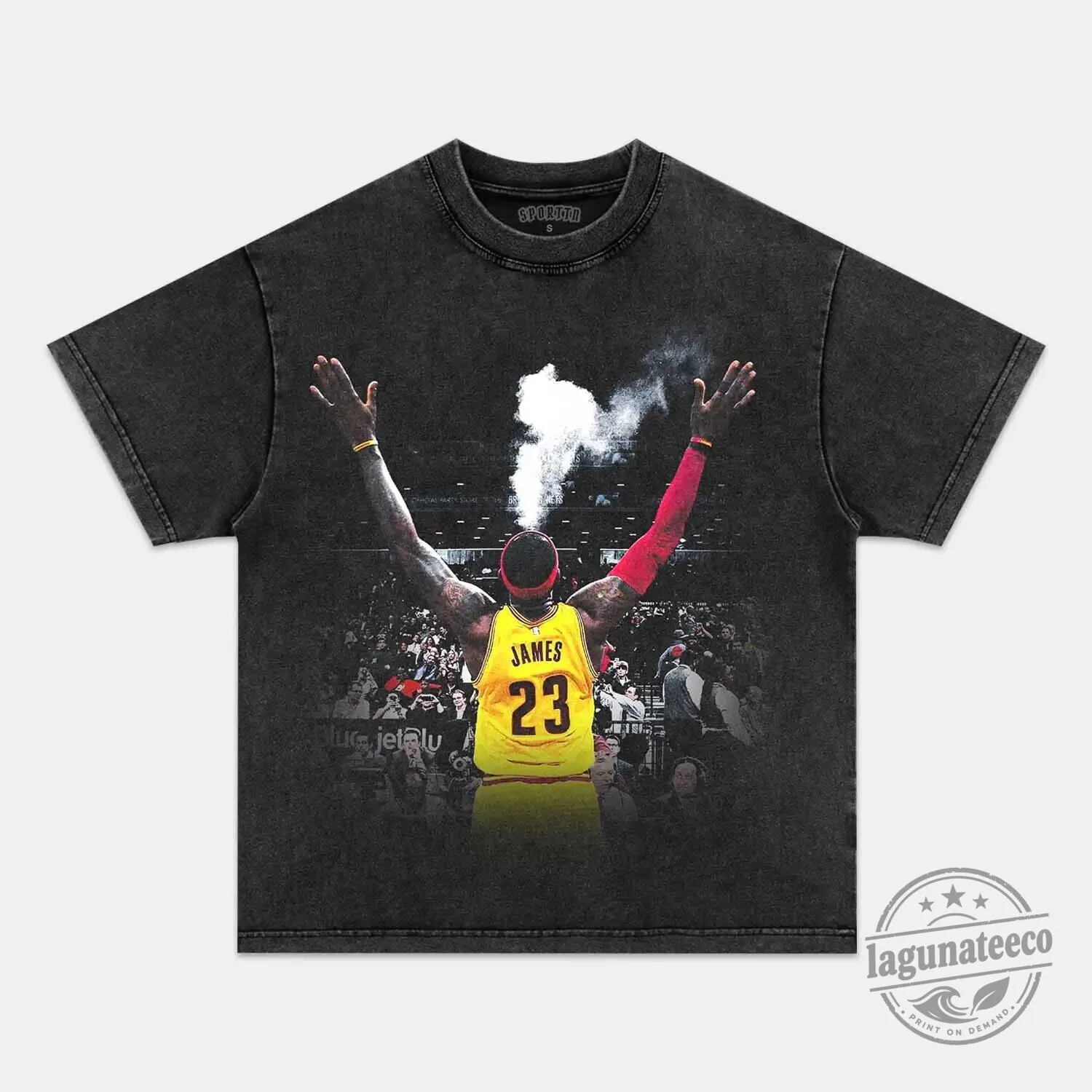 LeBron James Basketball Legend Vintage Washed Graphic T-Shirt