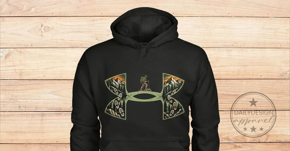 Hiking Mountain Adventure Landscape Graphic Design Black Hoodie 1 Hiking Mountain Adventure Landscape Graphic Design Black Hoodie