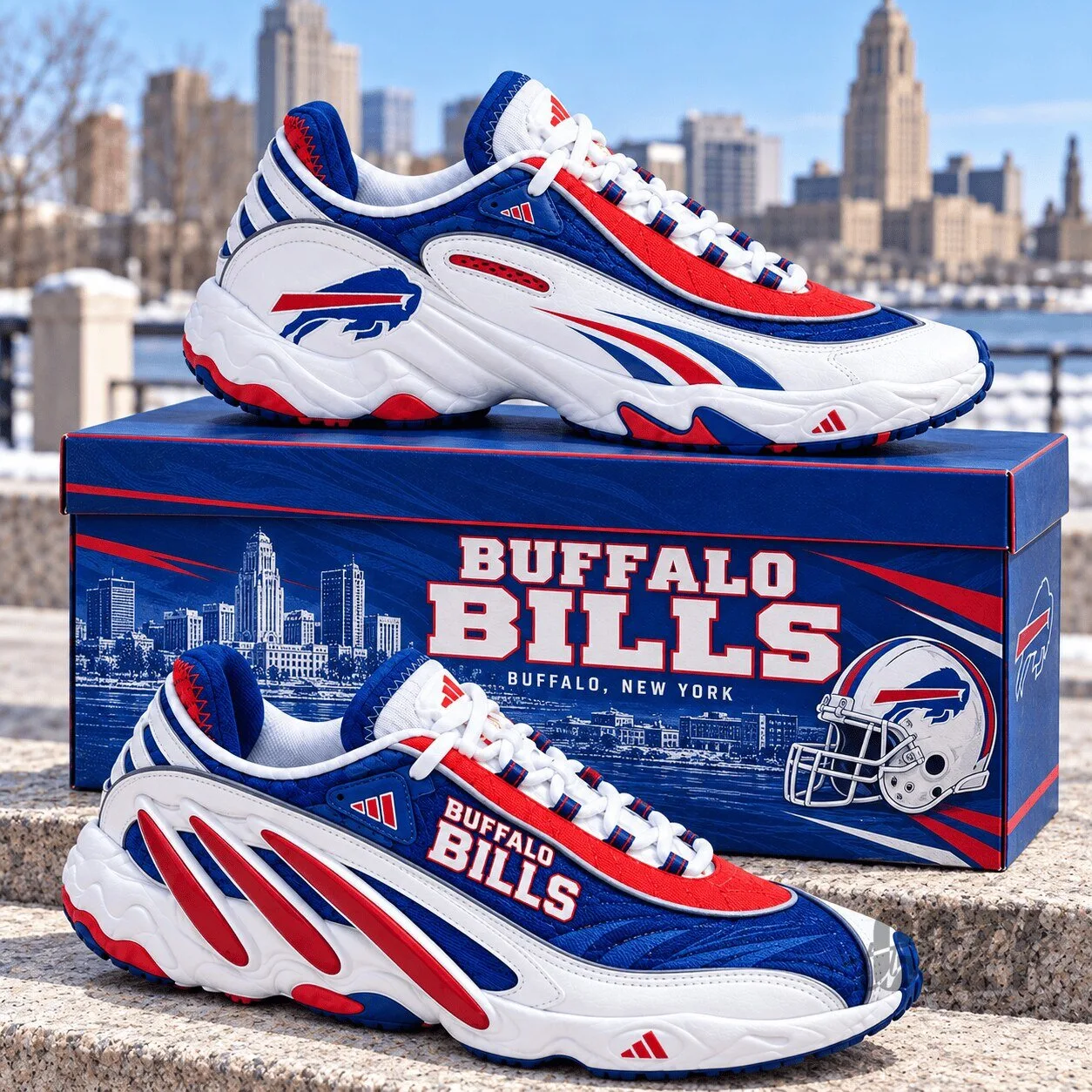 Buffalo Bills Football Team Premium Fanwear Sneakers