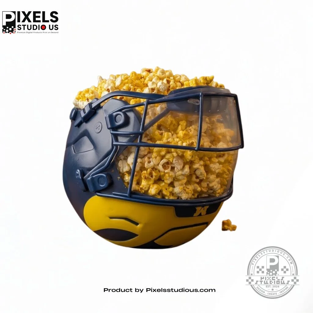 "Ultimate Sports Fan Gifts: Michigan Helmets & Dallas Stars Cups" 1 Michigan Wolverines Souvenir Football Helmet Popcorn Bucket