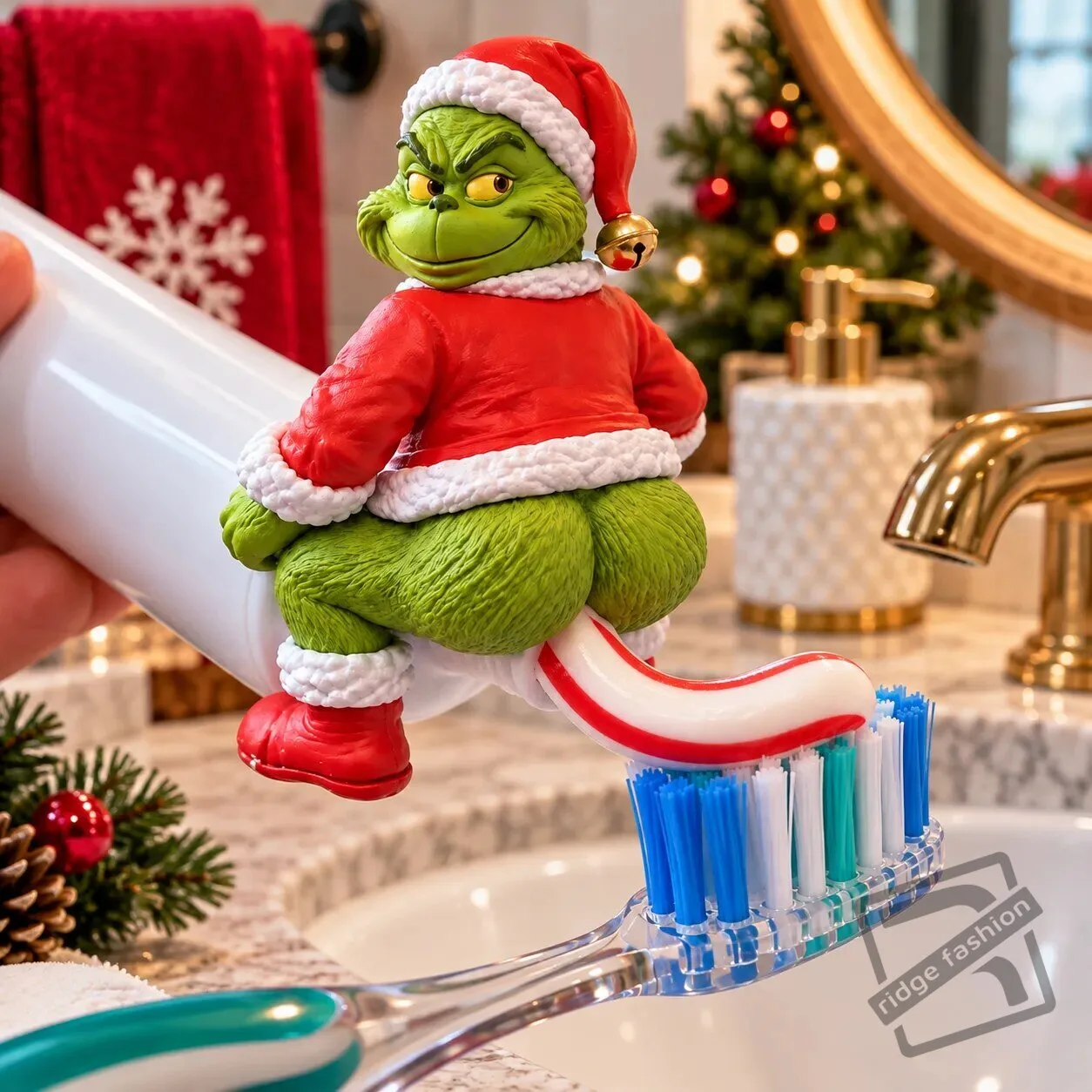 Funny Grinch Toothpaste Topper Dispenser For Christmas 2026 Grinch Toothpaste Topper Dispenser - Christmas 2026 Holiday Fun – image 3 of 4