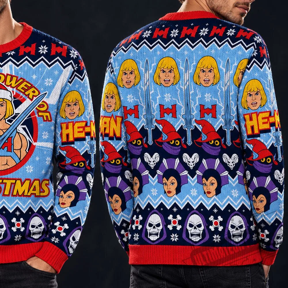He-Man Masters of the Universe By the Power of Christmas Ugly Christmas Sweater 5 He-Man Masters of the Universe By the Power of Christmas Ugly Christmas Sweater