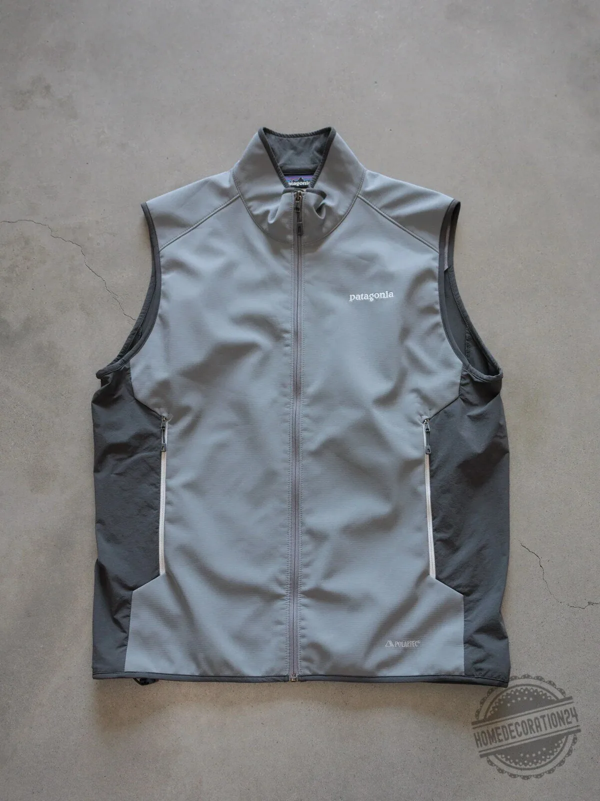 Patagonia Polartec Grey Full Zip Sleeveless Vest Jacket for Men 6 Patagonia Polartec Grey Full Zip Sleeveless Vest Jacket for Men