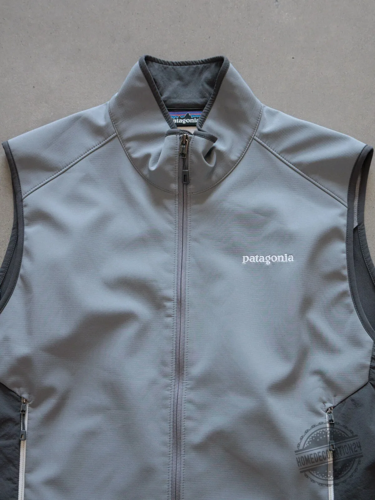 Patagonia Polartec Grey Full Zip Sleeveless Vest Jacket for Men 7 Patagonia Polartec Grey Full Zip Sleeveless Vest Jacket for Men