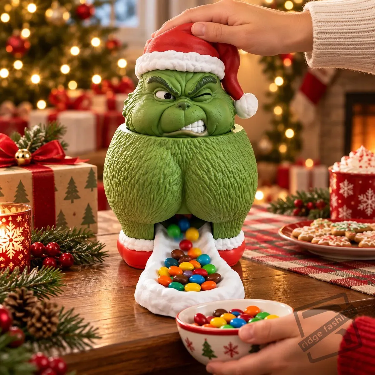 Funny Grinch Christmas Treats Candy Dispenser 2026 Grinch Christmas Candy Dispenser for Holiday Treats