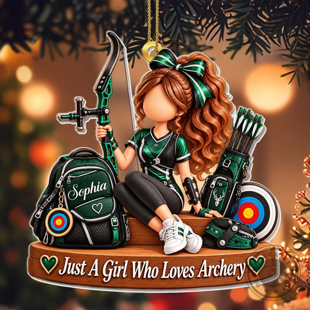 Personalized Just A Girl Who Loves Archery Christmas Tree Ornament Personalized Just A Girl Who Loves Archery Christmas Tree Ornament