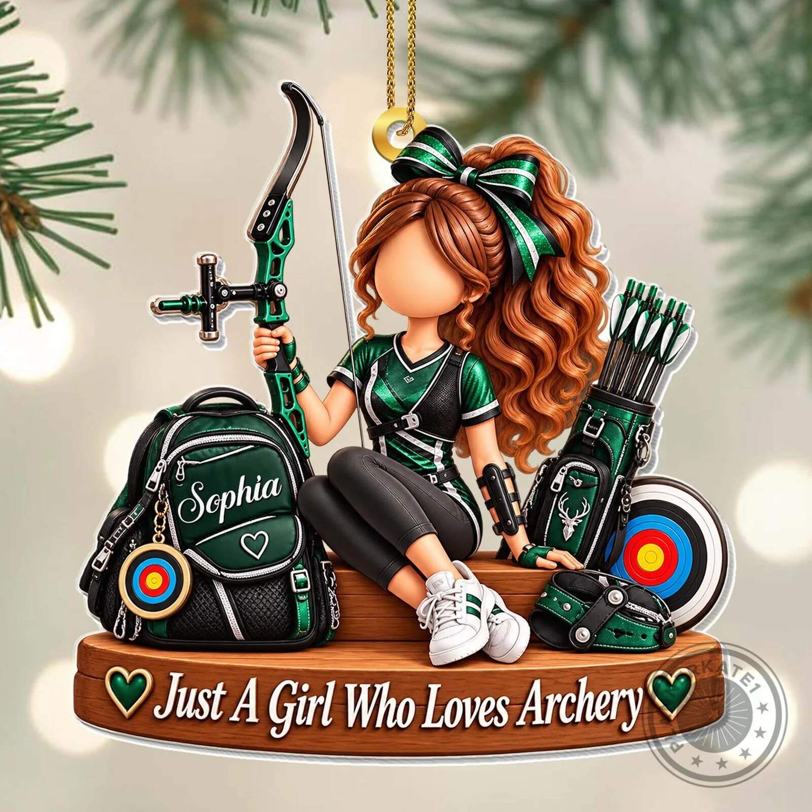 Personalized Just A Girl Who Loves Archery Christmas Tree Ornament 10 Personalized Just A Girl Who Loves Archery Christmas Tree Ornament